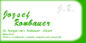 jozsef rombauer business card